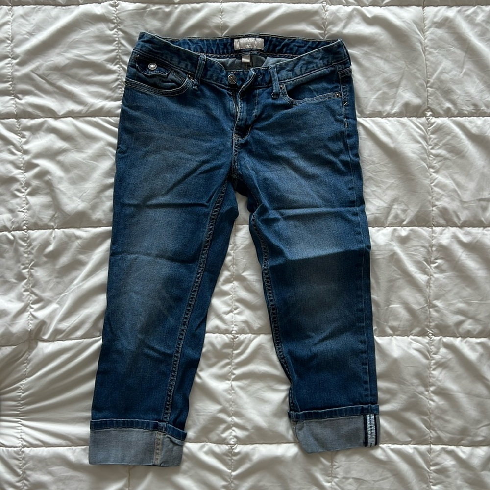 Banana Republic stretch W27 size 4 crop inseam 21 blue jeans
